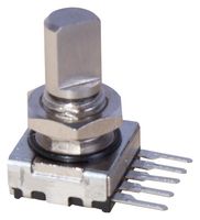 E33-CT622-M03T - Rotary Encoder, Mechanical, Incremental, 8 PPR, 16 Detents, Horizontal, With Push Switch - ELMA