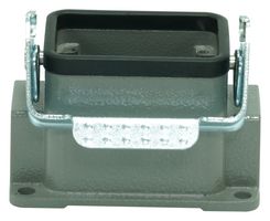 MP009356 - Heavy Duty Connector, Base, Bulkhead Mount, Side Entry, Aluminium Body, 1 Lever, 6B - MULTICOMP PRO