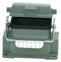 MP009358 - Heavy Duty Connector, Base, Bulkhead Mount, Side Entry, Aluminium Body, 1 Lever, 6B - MULTICOMP PRO