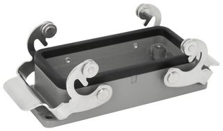 MP009406 - Heavy Duty Connector, Base, Bulkhead Mount, Aluminium Body, 2 Lever, 16B - MULTICOMP PRO