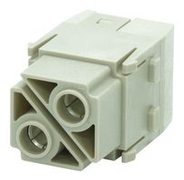 MP009482 - Heavy Duty Connector, MP-HM INSERTS, Module, 2 Contacts, Receptacle, Screw Socket - MULTICOMP PRO