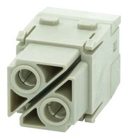 MP009484 - Heavy Duty Connector, MP-HM INSERTS, Module, 2 Contacts, Receptacle, Screw Socket - MULTICOMP PRO