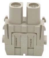 MP009488 - Heavy Duty Connector, MP-HM INSERTS, Module, 2 Contacts, Receptacle, Screw Socket - MULTICOMP PRO