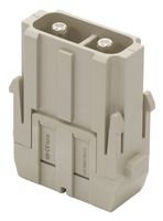 MP009491 - Heavy Duty Connector, MP-HM INSERTS, Module, 2 Contacts, Plug, Screw Pin - MULTICOMP PRO