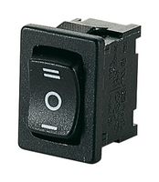 1808.2302 - Rocker Switch, Momentary, SPDT, Non Illuminated, Through Hole, Black, 1800 Series - MARQUARDT