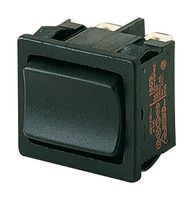 1809.1302 - Rocker Switch, Momentary, DPDT, Non Illuminated, Panel Mount, Black, 1800 Series - MARQUARDT