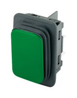 1935.3218 - Rocker Switch, DPST-NO, Illuminated, Panel Mount, Green, 1930 Series - MARQUARDT