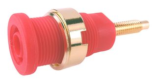 MP - FCR7358GR - Banana Test Connector, Jack, Panel Mount, 32 A, 1 kV, Gold Plated Contacts, Red - MULTICOMP PRO