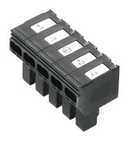 1009990000 - Pluggable Terminal Block, 5 Ways, 16AWG to 12AWG, 4 mm², Push In, 32 A - WEIDMULLER