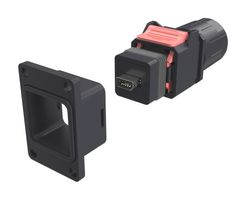 NDHN6H2 - Modular Connector, 28-26AWG IDC, IX Type B Plug, 1 x 1 (Port), 10P10C, Cat6a, IP67, Panel Mount - AMPHENOL COMMUNICATIONS SOLUTIONS