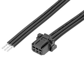 219653-1032 - Cable Assembly, Micro-One 2.0 Receptacle to Free End, 3 Ways, 2 mm, 1 Row, 150 mm, 5.9 " - MOLEX