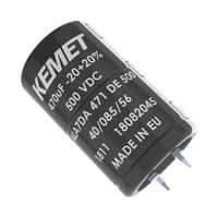 ALA7DA681EF500 - Electrolytic Capacitor, 680 µF, 500 V, ± 20%, Snap-In, 18000 hours @ 85°C - KEMET