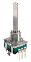 PRS11R-225F-N203A3 - Rotary Potentiometer, 20 kohm, 1 Turns, Log (Audio), 50 mW, ± 20%, PRS11R Series - BOURNS