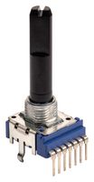 PRS14R-30120-103A3 - Rotary Potentiometer, 10 kohm, 1 Turns, Log (Audio), 50 mW, ± 20%, PRS14R Series - BOURNS