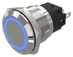 82-5551.0123 - LED Panel Mount Indicator, Blue, 12 V, 19 mm, 14 mA, IP65, IP67 - EAO