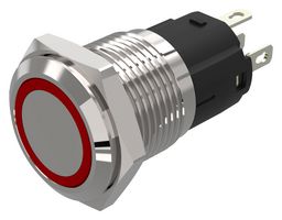 82-4151.1113 - Vandal Resistant Switch, 82 Series, 16 mm, SPDT, Momentary, Round Flat Flush, Natural - EAO