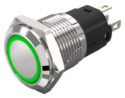 82-4551.2133 - Vandal Resistant Switch, 82 Series, 16 mm, SPDT, Maintained, Round Flat Flush, Natural - EAO