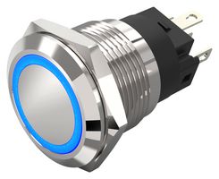 82-5551.2123 - Vandal Resistant Switch, 82 Series, 19 mm, SPDT, Maintained, Round Flat Flush, Natural - EAO