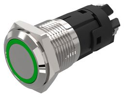 82-4152.1133 - Vandal Resistant Switch, 82 Series, 16 mm, SPDT, Momentary, Round Flat Flush, Natural - EAO