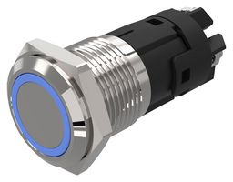 82-4152.2124 - Vandal Resistant Switch, 82 Series, 16 mm, SPDT, Maintained, Round Flat Flush, Natural - EAO