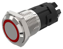 82-4552.1114 - Vandal Resistant Switch, 82 Series, 16 mm, SPDT, Momentary, Round Flat Flush, Natural - EAO