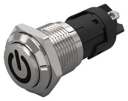 82-4162.2000.B002 - Vandal Resistant Switch, Standby, 82 Series, 16 mm, SPDT, Maintained, Round Raised Flat Flush - EAO