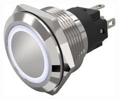 82-6651.2154 - Vandal Resistant Switch, 82 Series, 22 mm, SPDT, Maintained, Round Flush, Natural - EAO