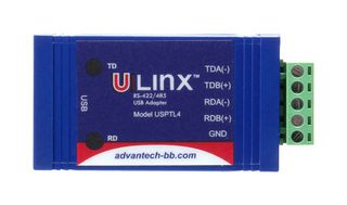 BB-USPTL4 - Converter, In-line USB, USB to RS-422/485, 460.8 Kbps, 0 °C to 70 °C - ADVANTECH