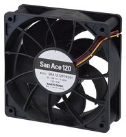 9RA1248H1001 - DC Axial Fan, 48 V, Square, 120 mm, 38 mm, 99 CFM - SANYO DENKI