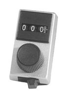 15E11B10 - Counting Dial, 10 Turns, 3 Digit, 6 mm Shaft, Satin Transparent Anodize, Open Bezel - VISHAY