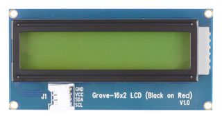 104020112 - LCD Board, Cable, 16x2, Black on Red, Arduino, Raspberry Pi & ArduPy Board - SEEED STUDIO