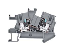8WH6001-0AH00 - DIN Rail Mount Terminal Block, INSTA Thru, 2 Ways, 20 AWG, 8 AWG, 6 mm², Clamp, 41 A - SIEMENS