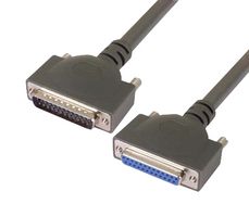 CPMS25MF-5 - Computer Cable, D Subminiature Plug, 25 Way, D Subminiature Socket, 25 Way, 5 ft, 1.52 m, Grey - L-COM