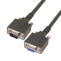 CPMS9MF-10 - Computer Cable, D Subminiature Plug, 9 Way, D Subminiature Socket, 9 Way, 10 ft, 3.05 m, Grey - L-COM