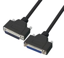 CSMNB25MF-5 - Computer Cable, D Subminiature Plug, 25 Way, D Subminiature Socket, 25 Way, 5 ft, 1.5 m, Black - L-COM