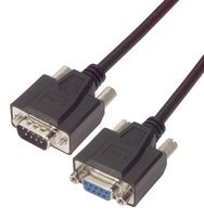 CSMNB9MF-5. - Computer Cable, D Subminiature Plug, 9 Way, D Subminiature Socket, 9 Way, 5 ft, 1.5 m, Grey - L-COM