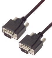 CSMNB9MM-15 - Computer Cable, D Subminiature Plug, 9 Way, D Subminiature Plug, 9 Way, 15 ft, 4.6 m, Black - L-COM