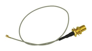 CA-UFLSBQC20 - RF / Coaxial Cable Assembly, 90° U.FL Plug to SMA Bulkhead Jack, 50 ohm, 7.87 ", 200 mm - L-COM