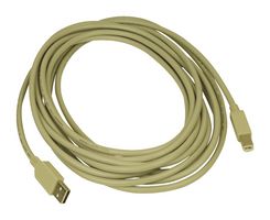 CSMUAB-5M - USB Cable, Type A Plug to Type B Plug, 5 m, 16.4 ft, USB 2.0, Grey - L-COM