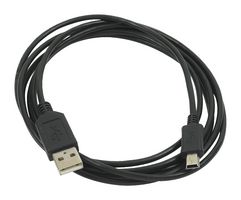 CSMUAMB5-2M - USB Cable, Type A Plug to Mini Type B Plug, 2 m, 6.6 ft, USB 2.0, Black - L-COM
