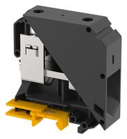KUT95/ BLACK - DIN Rail Mount Terminal Block, Feed Thru, 2 Ways, 2 AWG, 0000 AWG, 95 mm², Screw, 232 A - ELKAY
