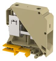 KUT95/ BEIGE - DIN Rail Mount Terminal Block, Feed Thru, 2 Ways, 2 AWG, 0000 AWG, 95 mm², Screw, 232 A - ELKAY