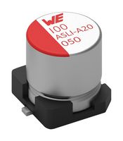 865081740001 - SMD Aluminium Electrolytic Capacitor, Radial Can - SMD, 1 µF, 80 V, 2000 hours @ 105°C, Polar - WURTH ELEKTRONIK