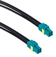095-820-182M100 - RF / Coaxial Cable Assembly, AUTOMATE Type A, Quad, Mini FAKRA Jack to Mini FAKRA Jack, TFC 302 LL - AMPHENOL RF
