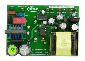 REF5BR4780BZ15W1TOBO1 - Reference Board, ICE5BR4780BZ, Power Management, 15W Non-Isolated Flyback Auxiliary Power Supply - INFINEON