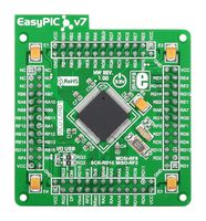 MIKROE-1516 - Add-On Board, MikroE MCU EasyPIC FUSION v7, PIC24FJ PIC24FJ128GA310 MCU, 4x 104 Pin Connector - MIKROELEKTRONIKA