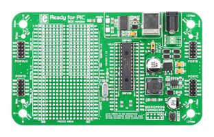 MIKROE-1280 - Development Kit, Ready-for-PIC, PIC18F25K22-I/SP, 28 Pin DIP 8-Bit PIC MCU, mikroProg Programmer - MIKROELEKTRONIKA