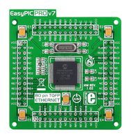MIKROE-1000 - Add-On Board, MikroE MCU EasyPIC PRO v7, PIC18F PIC18F87J60-I/PT MCU, 4 x 104 Pin Standard Connector - MIKROELEKTRONIKA