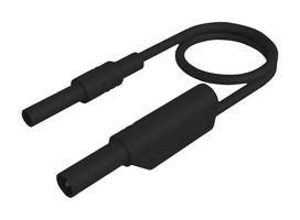 934043100 - Banana Test Lead, 4mm Stackable Banana Plug, Shrouded, 4mm Banana Socket, Shrouded, 6.6 ft, 2 m - HIRSCHMANN TEST AND MEASUREMENT