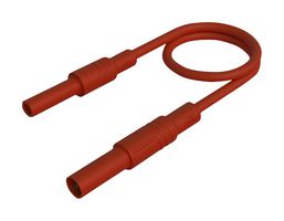 934044101 - Banana Test Lead, 4mm Banana Plug, Shrouded, 4mm Banana Socket, Shrouded, 9.9 ", 250 mm, Red - HIRSCHMANN TEST AND MEASUREMENT